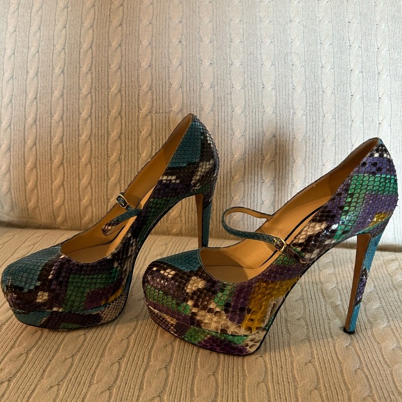 Alexandre Birman Snakeskin Heel Pumps size 37 - Picture 5 of 7